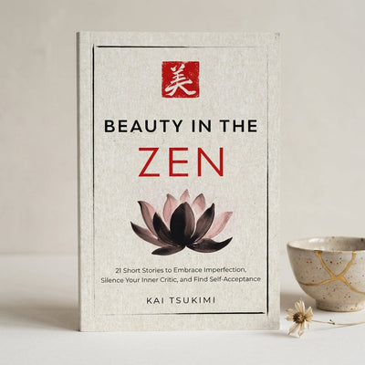 Beauty in the Zen paperback with kintsugi bowl