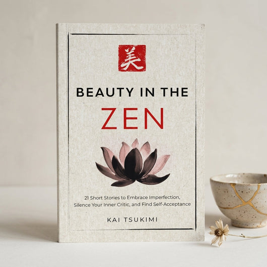 Beauty in the Zen paperback with kintsugi bowl