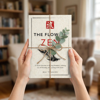 The Flow of Zen tied with twine as a gift